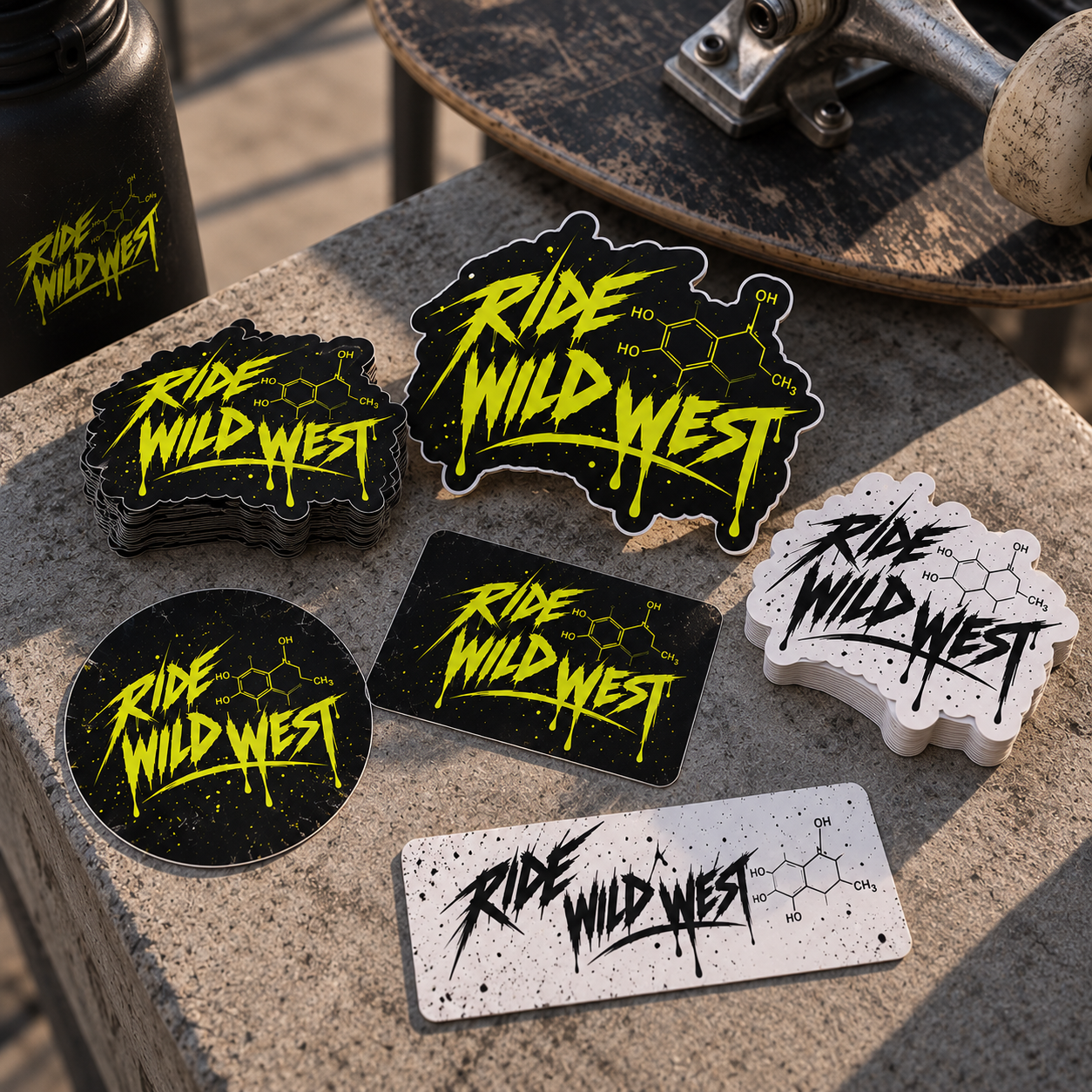 Ride Wild West sticker pack